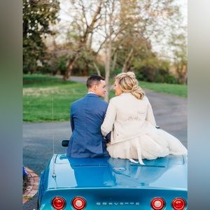 White leather bridal jacket